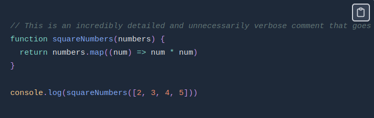 Unwrapped code block